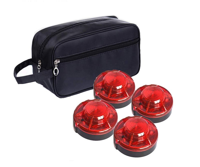 Tumecos Emergency Flare Alert Warning Signal Caution Light LED Beacon Pro with Magnetic Base for Vehicle (Red 4) - Image 1